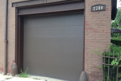 Logan Square Residential Garage Door & Frame Before Project
